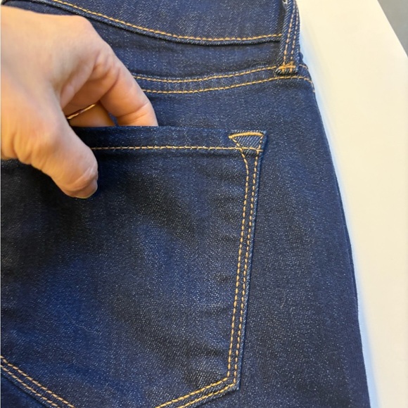 Old Navy Women's Straight Leg Mid-rise Ankle Jeans - Dark Blue women's size 10P - Picture 7 of 10